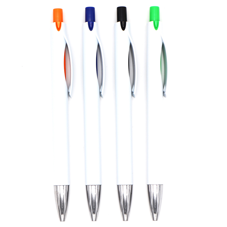 Cheap push plastic ballpoint pen wholesale